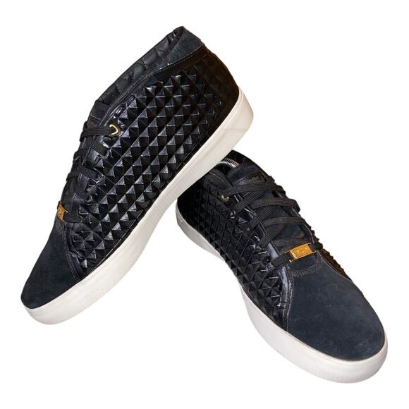 NIKE LEBRON XIII 13 LIFESTYLE 819859 001 BLACK/METALLIC GOLD-SAIL Mens Sz 10 - Picture 6 of 8